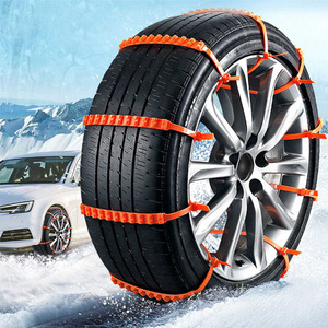 Chaînes à neige universelles pour berlines, SUV, véhicules tout-terrain, bandes de traction en caoutchouc pour pneus, adhérence sur neige et glace en hiver, tailles 10, 20, 30, 40 - Product Image 1
