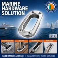 Pemandu Kabel Rantai Jangkar Kapal Laut Bahan Stainless Steel 316, Pipa Hawse Fairlead 5-1/2X2-1/2 Inci, Aksesoris Perlengkapan Kapal/Yacht/Perahu