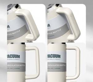 Vaso Personalizado de 40 oz con Asa, Taza de Viaje de Acero Inoxidable, Vaso para Agua para Automóvil con Asa - Product Image 4