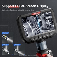 Endoscope industriel H406BD MAX à double objectif, rotation à 360 degrés, étanche IP67, résistant à l'huile, inspection de tuyaux, moteur automobile
