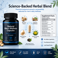 Service de production OEM de capsules naturelles à base de plantes pour hommes, 60 capsules pour les besoins quotidiens en suppléments nutritionnels pour hommes adultes