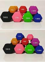 Haltères hexagonaux givrés multicolores de haute qualité, légers, pour la musculation à domicile et l'entraînement de force