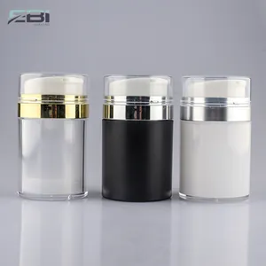 Refillable 50 Ml Custom Cosmetic Skincare White Airless Face Cream Jar
