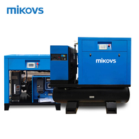 Compresseur d'air à vis rotatif électrique industriel Mikovs 300 L à 500 L Capacité intégrée 4-1 avec sécheur d'air