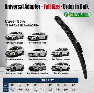 Venta al por mayor del fabricante: Escobillas limpiaparabrisas YOUNGLOOK con gancho en J, universales, premium, híbridas, naturales, para Sportage, Defender, <span class=keywords><strong>Ceed</strong></span> - Product Image 2