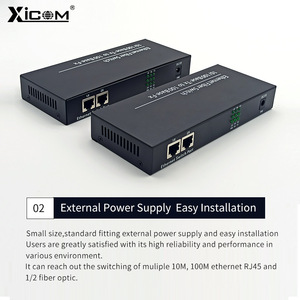Convertidor de Medios de Fibra Óptica XICOM, 6 Fibras, 2 Puertos RJ45, Switch Ethernet de Fibra Única/Dual de 100M - Product Image 3