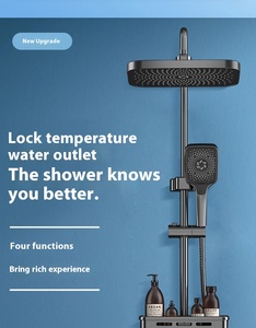 <span class=keywords><strong>Robinet</strong></span> thermostatique à température constante en laiton, pommeau <span class=keywords><strong>de</strong></span> douche simple 4 fonctions, design moderne, système <span class=keywords><strong>de</strong></span> douche mural pour salle <span class=keywords><strong>de</strong></span> bain - Product Image 2