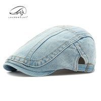 Gorra de hombre y mujer de PU con efecto lavado, transpirable, estilo coreano, vintage, artística, para primavera/otoño, gorra casual con visera de pato.
