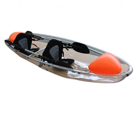 Kayak Canöe Crystal Transparent Vicking 11 pieds 2 Personnes à Fond Clair, Matériau PC, Bateau Écoulant à Chaud