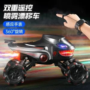 <span class=keywords><strong>Coche</strong></span> de Carreras RC de Doble Cara con Tracción 4WD, Vehículo Acrobático con Pulverizador, Juguete de <span class=keywords><strong>Coche</strong></span> a Control Remoto Doble de 2.4GHz - Product Image 3