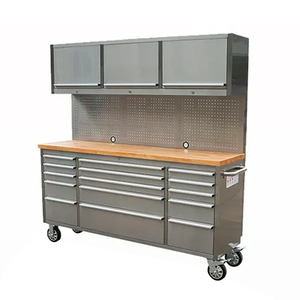 Heavy Duty <b>Rolling</b> <b>Tool</b> Cabinet with Pegboard and Top Chest - Mobile Garage Storage <b>Tool</b> Box with Drawers for Workshop - Product Image 2