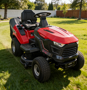 Tondeuse autoportée professionnelle industrielle tout-terrain à quatre roues motrices, moteur essence 452 cm³ 4 temps, capacité de ramassage de 250 L - Product Image 2
