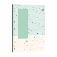 Carnet à feuilles mobiles Lime Refraction, reliure à colle froide, pages intérieures personnalisables pour le bureau et l'école