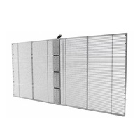 Écran led transparent magasin d'affichage verre mur adhésif intérieur écran led flexible transparent