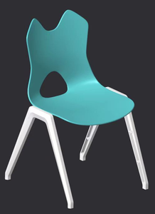 Ekintop Design moderno studente universitario sedia PP plastica scuola universitaria sedia di formazione durevole sedie con blocco di scrittura - Product Image 4