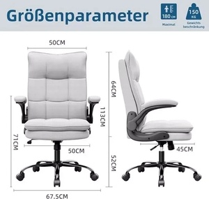 Poltrona da Gaming Ergonomica con Massaggio, Vibrazione e Riscaldamento, Sedia da Ufficio per Camera da <span class=keywords><strong>Letto</strong></span> con Tema Gatto - Product Image 5