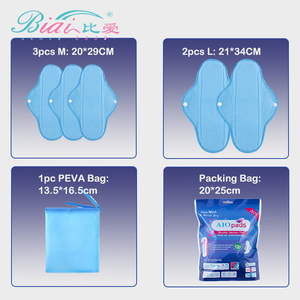 Almohadillas Menstruales Reutilizables de Tela Polar Súper Absorbentes para Mujer, Paquete de Almohadillas Sanitarias Lavables para África, Venta al por Mayor de Fábrica - Product Image 1