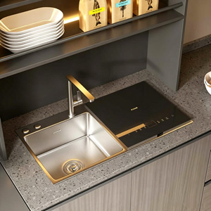 Gabinetes de Cocina de Acero Inoxidable, Tamaño Personalizado, Encimeras Integradas, Diseño Moderno para el Hogar - Product Image 4