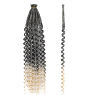 Tresses bouclées à brin unique de 24 pouces, tresses droites à courbées, tresses au crochet faites à la main, machine à tresser en fil de fibre chimique basse température