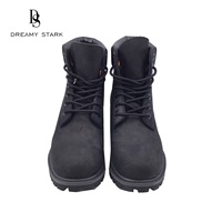 Bottes de travail montantes à lacets pour hommes Dreamy Stark en cuir suédé, antidérapantes, respirantes, confortables, avec coussin d'air et bout rond