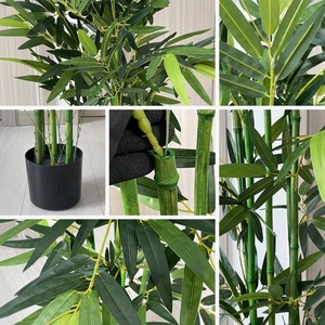 Árbol de bambú artificial en maceta 150cm resistente a los rayos UV interior/<span class=keywords><strong>exterior</strong></span> planta de imitación para decoración de vestíbulo de Hotel al por mayor - Product Image 2