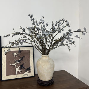 Großhandel Wohndekor Indoor Dekorative Tischvase Beige Handgefertigte Keramik Tonvase Terrakotta Blumenvase - Product Image 4