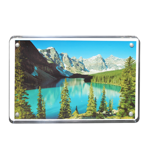 Cadre photo rectangulaire magnétique sans cadre en acrylique <span class=keywords><strong>MiYu</strong></span>, best-seller, cristal, 4x6 pouces - Product Image 1