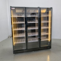 Vitrine commerciale sur mesure en gros avec double porte vitrée pour bière et boissons, réfrigérateur-congélateur