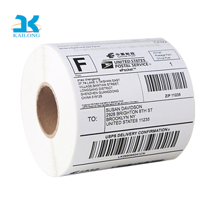 Etiquetas Térmicas Directas de 4x6 Pulgadas, Papel Recubierto de Vinilo, Adhesivo Fuerte, Respetuoso con el Medio Ambiente, Revestimiento de Glassine Blanco, Compatible con Zebra Rollo <span class=keywords><strong>DYMO</strong></span> - Product Image 1