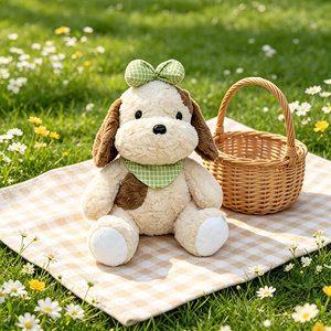 Peluche Cane Carino Seduto <span class=keywords><strong>a</strong></span> Forma di Egg Tart, Bambola Cane, Cucciolo Terapeutico Rilassante Transfrontaliero per Bambini - Product Image 2