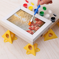 Ensemble de 10 tampons de peinture pyramide triangulaire personnalisables pour le travail du bois OEM et ODM