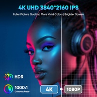 Moniteur LCD IPS UHD portable USB-C de 23,8 pouces, HDR 178° réglable, 4K, pour la maison, le jeu, le travail, avec haut-parleurs, en stock