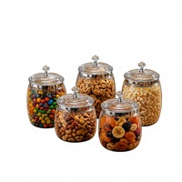 Ensemble de bocaux de conservation alimentaire en plastique PET transparent, hermétiques, résistants à l'humidité, pour garde-manger, comptoir et cuisine