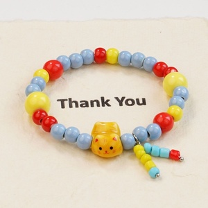 New Ceramic Children's Girl Heart Single Circle Bracelet Jewelry Cartoon Cute Weaving Travel Commemoration Stall - Product Image 6