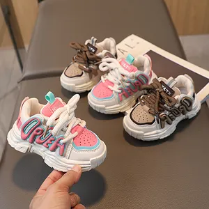 Çocuk sonbahar spor baba ayakkabı moda mektuplar yeni versiyonu açık rahat spor ayakkabı