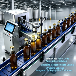 Solución Integrada de Línea de Empaquetado: Etiquetado Automático de Botellas, Cajas y Palés, Lectura de Códigos de Barras, Recopilación de Datos, Correlación y Envoltura - Product Image 1