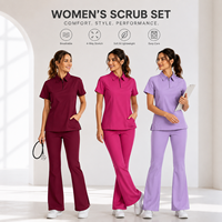 Nouvelle Collection : Tenues Médicales Élégantes pour Femmes - Pantalons Évasés et Ensembles d'Infirmières en Polyester pour Hôpitaux