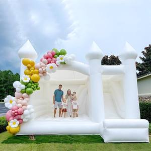 Gran Oferta: Castillo Hinchable Blanco para Exteriores, Castillo de Salto Inflable para Centro de Juegos Suaves - Product Image 2