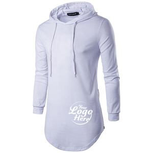 T-shirt de sport décontracté à manches longues pour hommes avec casquette fit fit confortable respirant chaud fitness T-shirt - Product Image 2