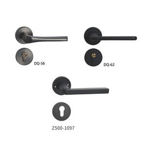 Son stilleri alüminyum alaşım paslanmaz çelik fırçalanmış uzun plaka kapı kolu kilit iç için ahşap kapı - Product Image 2