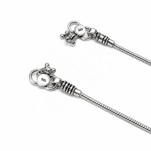 Chevillère en argent sterling 925 avec motif de lotus et accent de pierre rose - Product Image 4