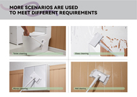 Serpillère Détachable Premium Écologique en ABS à Verrouillage Automatique, Clip Facile à Utiliser, Acier Durable avec Bouton de Poignée Supérieure