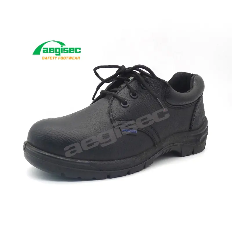 AEGISEC leather upper safety shoes oil slip resistant steel toe puncture proof anti static comfortable work shoes