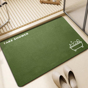 Tapis de bain rectangulaire gris foncé absorbant et antidérapant pour salle de bain, toilettes, entrée - Product Image 3