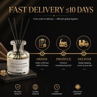 Diffuseur de parfum d'ambiance de luxe OEM 50 ml avec 4 senteurs premium pour l'ameublement de boutiques, marque privée