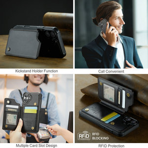 Custodia in Pelle CaseMe con Blocco RFID per iPhone 17, Cover Portafoglio Business per iPhone 17 16E 15 14Pro 13 - Product Image 5