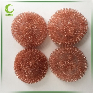 Éponges en cuivre PAMI résistantes et non rayantes pour casseroles et poêles, tampons à récurer réutilisables en laine de cuivre, ronds, épaisseur 1,5 pouce, lot de 4 - Product Image 5