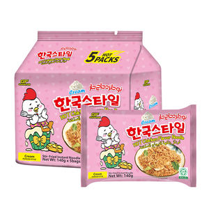 Korean <strong>Ramen</strong> Noodles 140G <strong>Pink</strong> Bag Creamy Chicken <strong>Ramen</strong> - Product Image 2