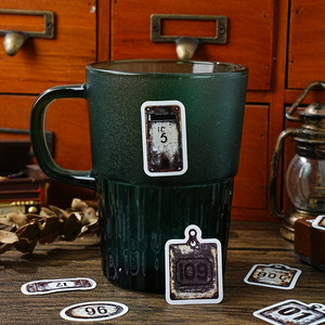 古い金属コードシリーズ46ピース/箱箱入りDIY装飾ステッカービンテージハンドブック素材室内装飾用 - Product Image 3