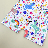 Traje de Baño de una Pieza con Estampado de Unicornio para Niñas, sin Mangas, de Secado Rápido, para Playa o Piscina, OEM/ODM Aceptable